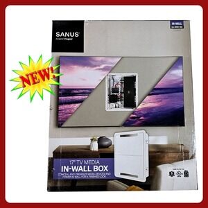 Sanus SA-IWB17-W1 17" TV Media In-Wall Box Cable Management White New